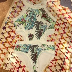Shein Tropical One Piece Swimsuit